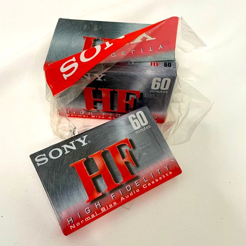 NWT lot of 5 Sony High Fidelity Normal Bias Audio Cassettes 60 minutes each
